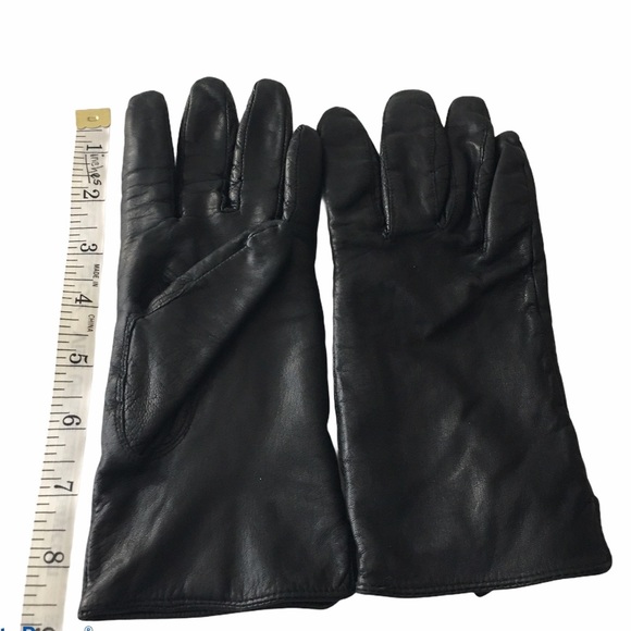 Genuine 💯 Leather Black Gloves  SIZE S - Picture 5 of 11